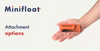 Minifloat inflatable flotation device attachment options